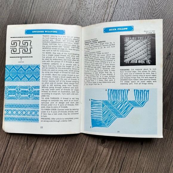 Vintage 1960s American Thread The ABC of Embroidery Book Star No 221 Craft 35 Pg - Picture 9 of 12